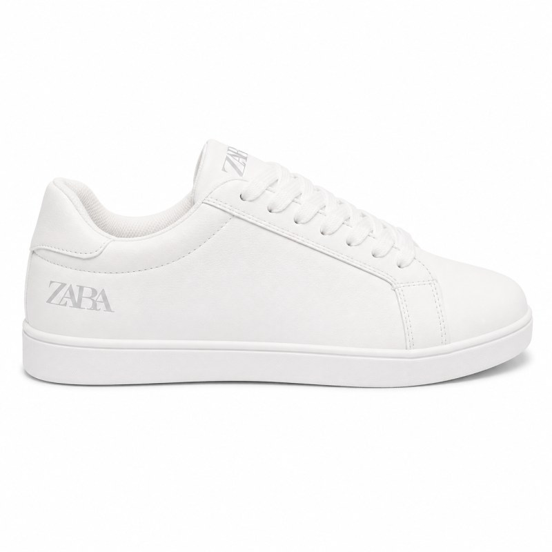 Zara White Minimal Low-Top Sneakers