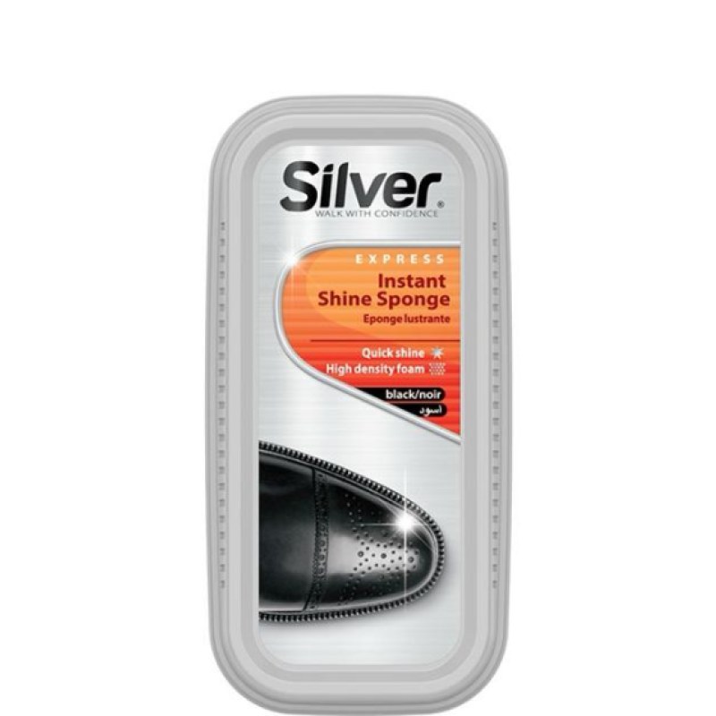 Silver Shoe Shine Sponge(Black)
